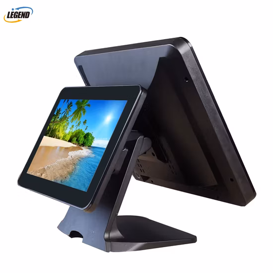 Solução de ponto de venda com tela dupla de 17