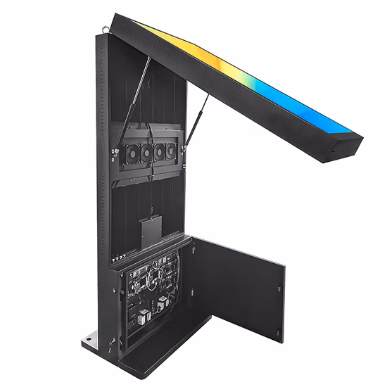 Totem exterior de vidro dianteiro duplo lateral exterior do tela táctil de 65 polegadas Pcap