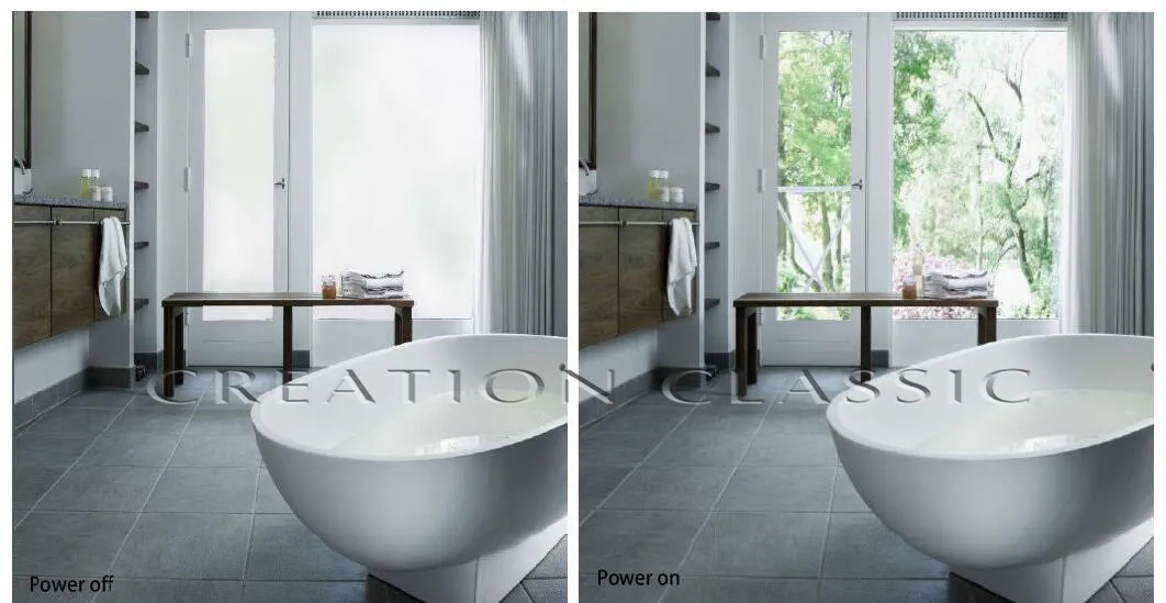 Uso de tela de toque de vidro de filme inteligente mágico para decoração